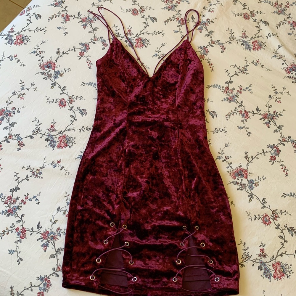 Velvet mini dress